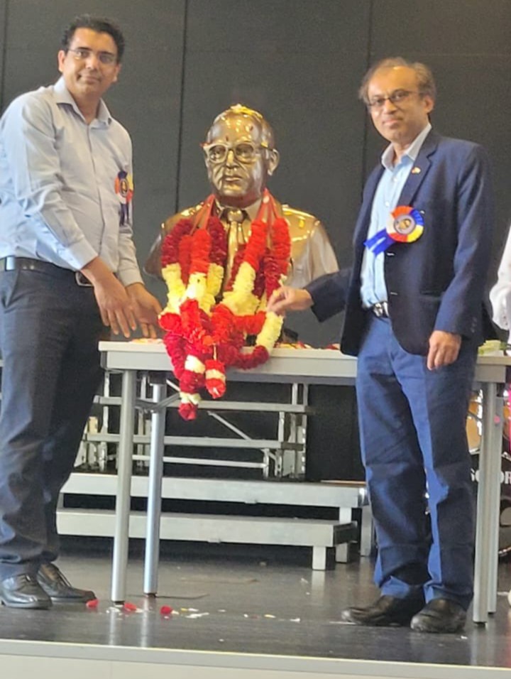 Dr Ambedkar's bust at Geothe Gymnasium, Friedrich-Ebert-Anlage 22, Frankfurt, Germany