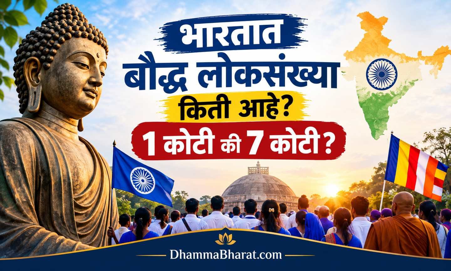 भारतात बौद्ध लोकसंख्या किती आहे